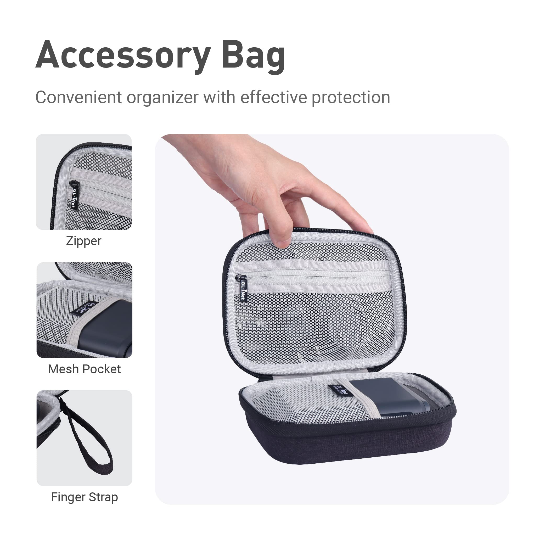 Gadget Organizer Case (Black) & GL.iNet GL-AXT1800 (Slate AX) Pocket-Sized Wi-Fi 6 Gigabit Travel Router - Image 4